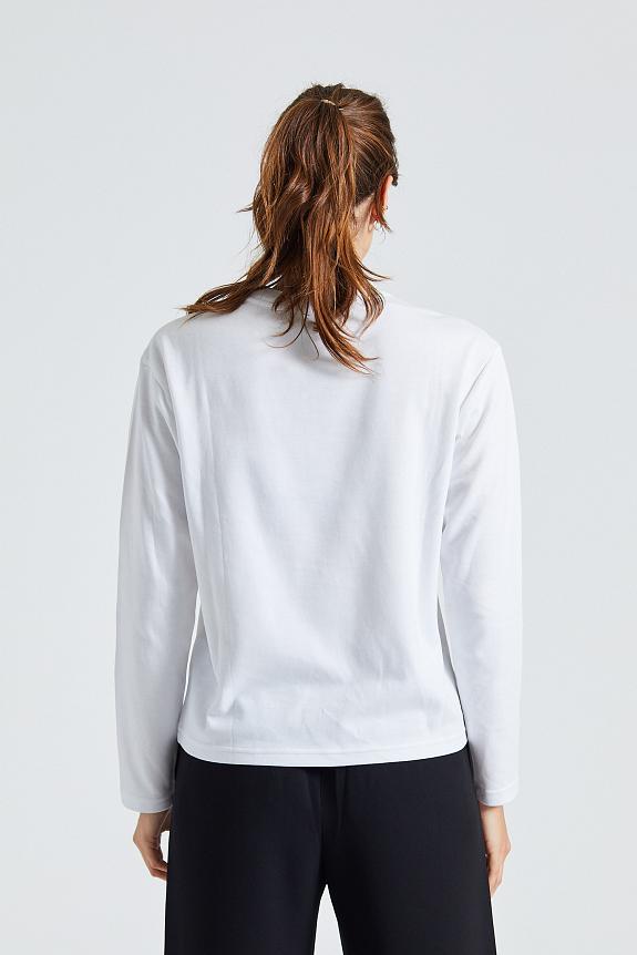 Julie Josephine Boxy Roundneck Sweatshirt White-3