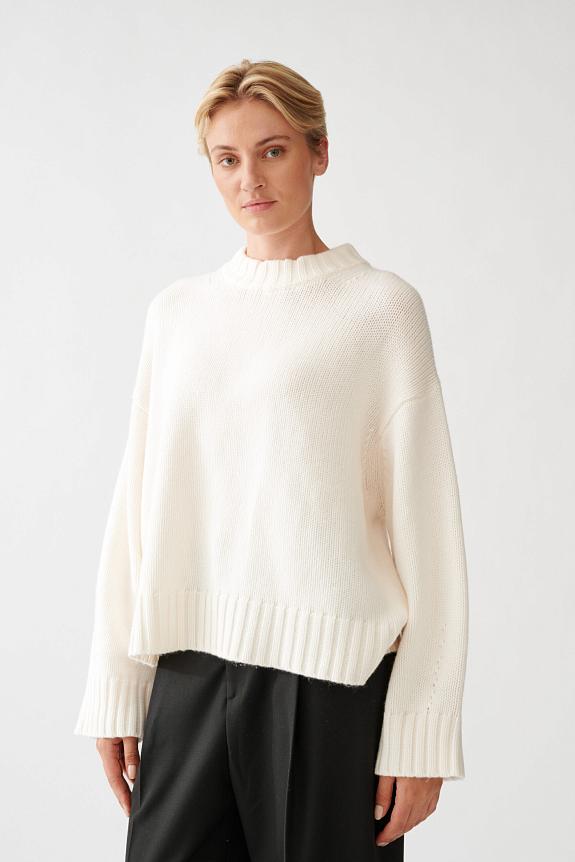 Julie Josephine Oversized Roundneck Sweater White