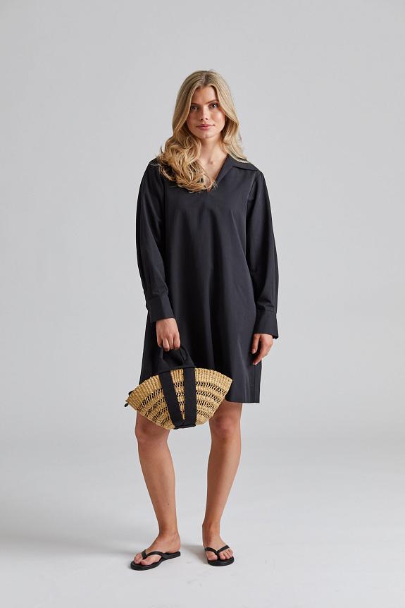Julie Josephine Short Shirt Dress Black-2