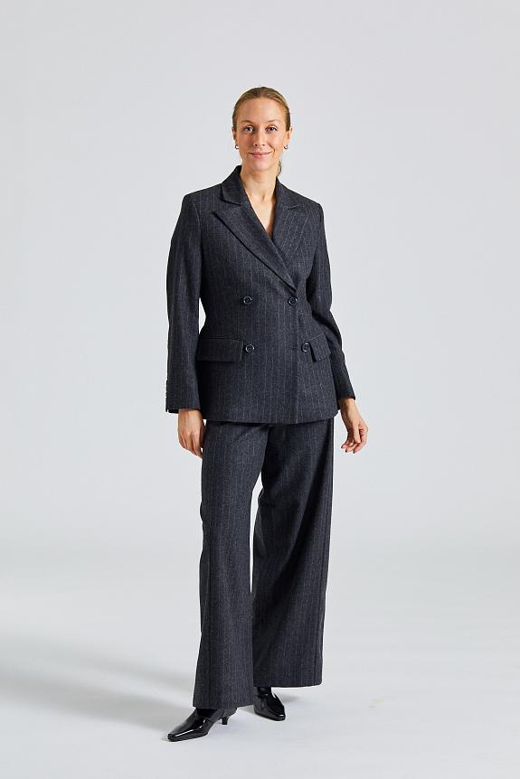 Julie Josephine Sienna Grey Stripe dobbelspent blazer