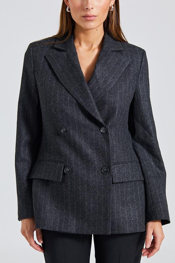 Julie Josephine Sienna Grey Stripe dobbelspent blazer