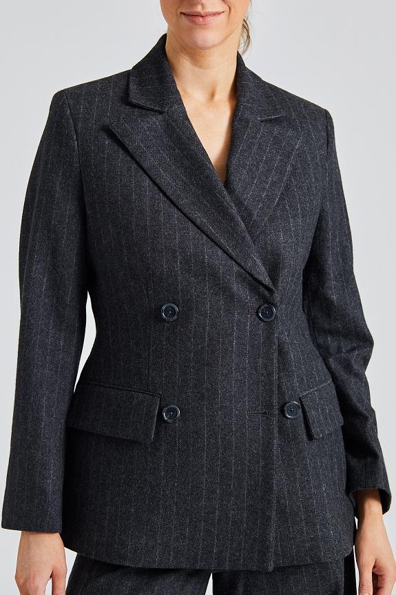 Julie Josephine Sienna Grey Stripe dobbelspent blazer