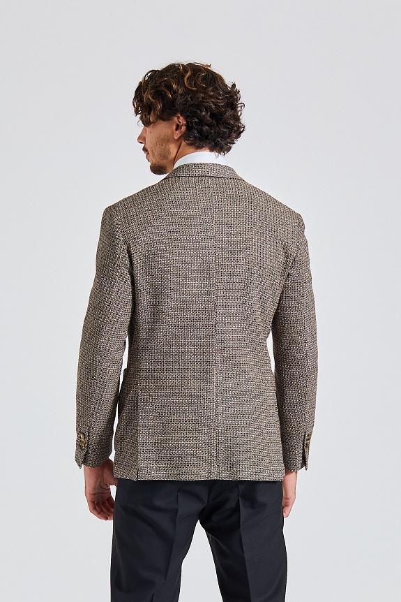 LARDINI Man Jacket Dyed Drop Brown-1