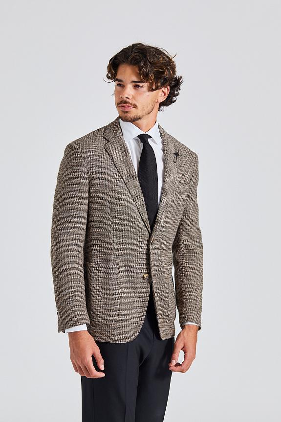 LARDINI Man Jacket Dyed Drop Brown