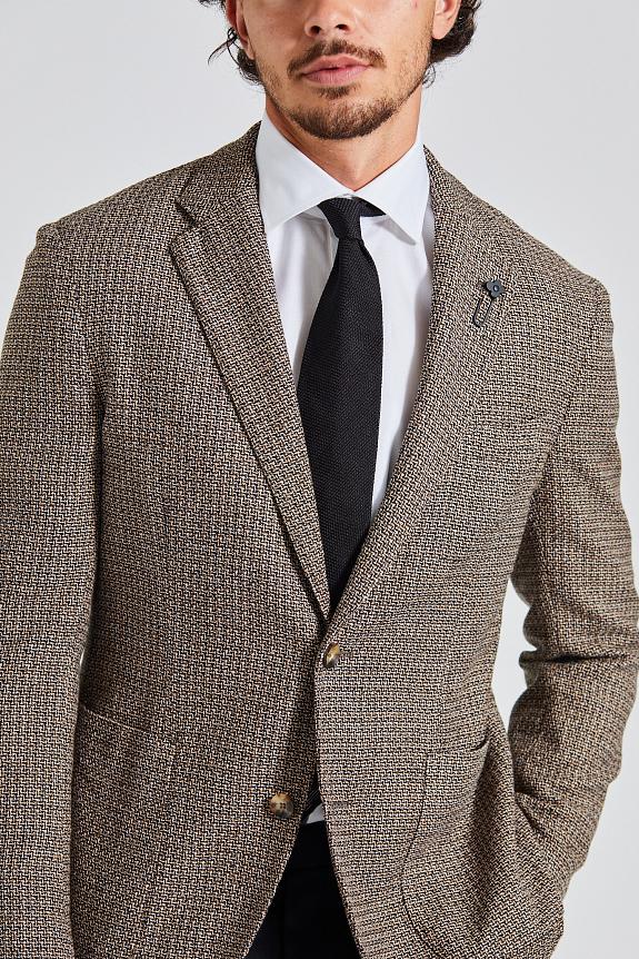 LARDINI Man Jacket Dyed Drop Brown-2