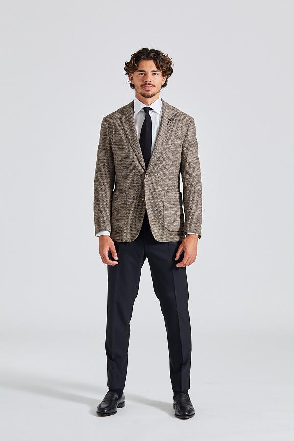 LARDINI Man Jacket Dyed Drop Brown-3