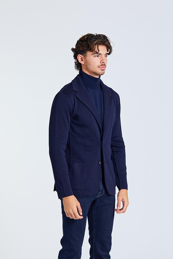 LARDINI Man Knit Jacket Blue-2