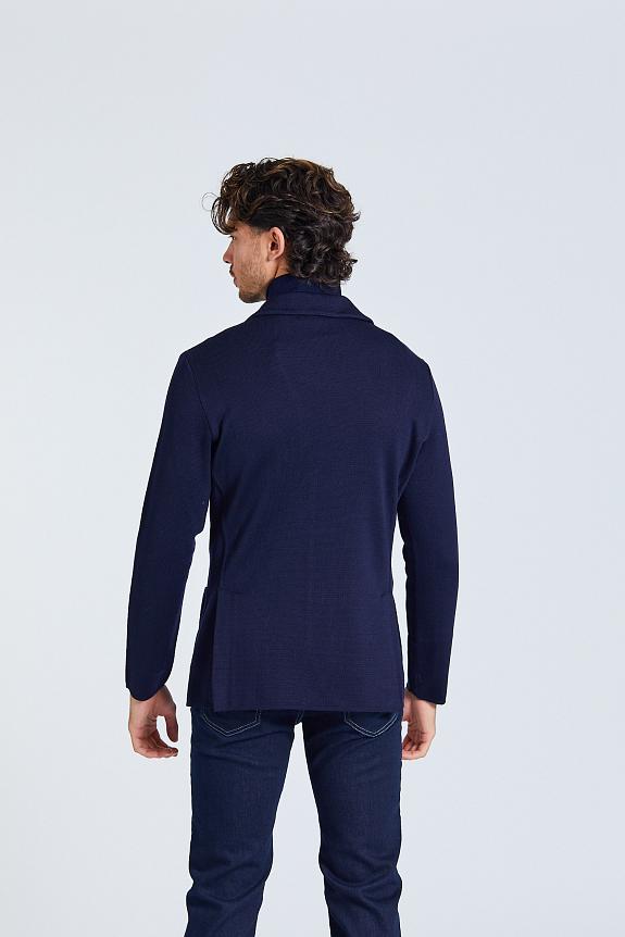 LARDINI Man Knit Jacket Blue-3