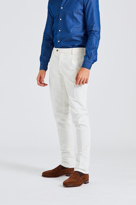 LARDINI Man Trousers Dyed White-1