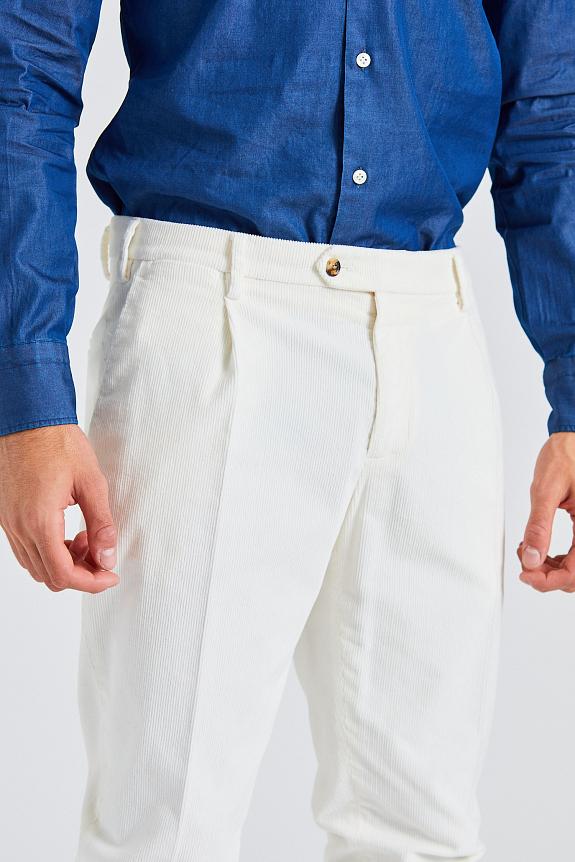 LARDINI Man Trousers Dyed White-4