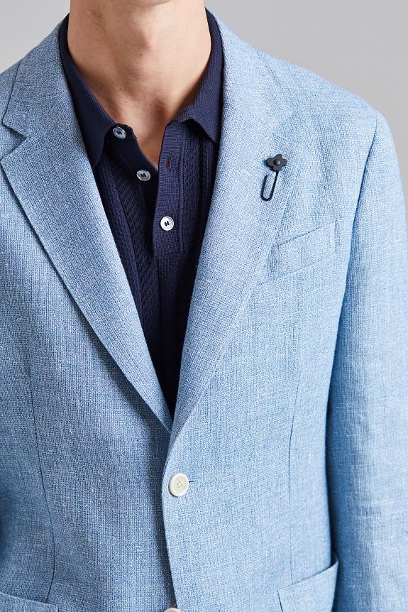 LARDINI Single Breasted Roma Jacket Light Blue-5