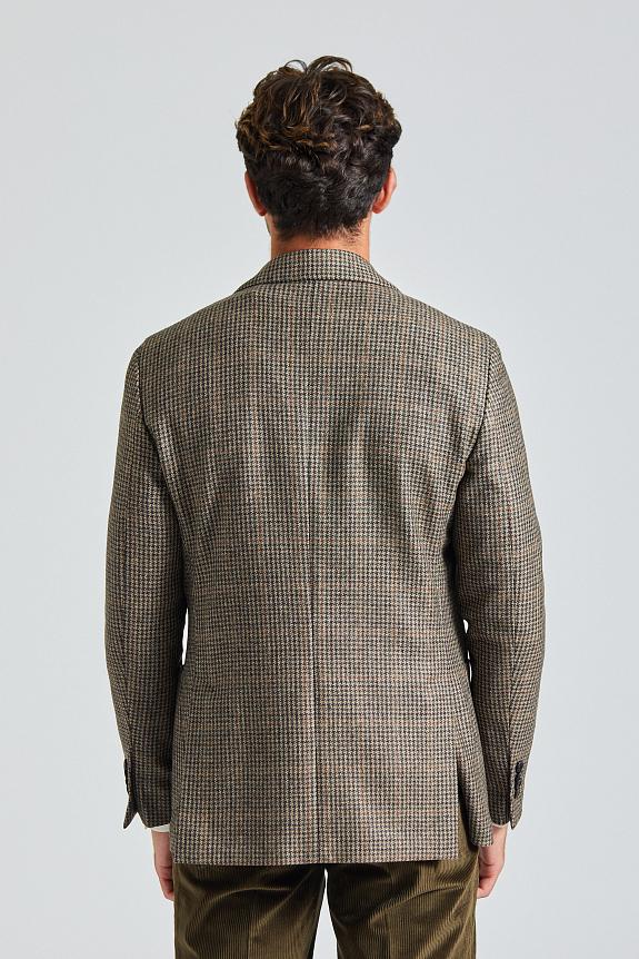 LARDINI Supersoft Blazer Brown Dogtooth-2