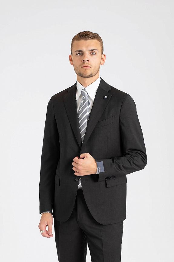 LARDINI Man Woven Suit Charcoal-3