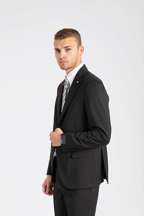 LARDINI Man Woven Suit Charcoal-4