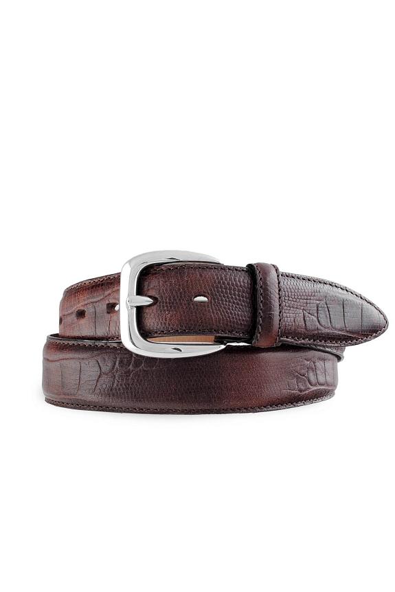 Molebo Croco Belt Brown