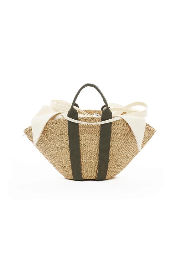 MUUN Sophie Kaki Handle Ecru Pouch