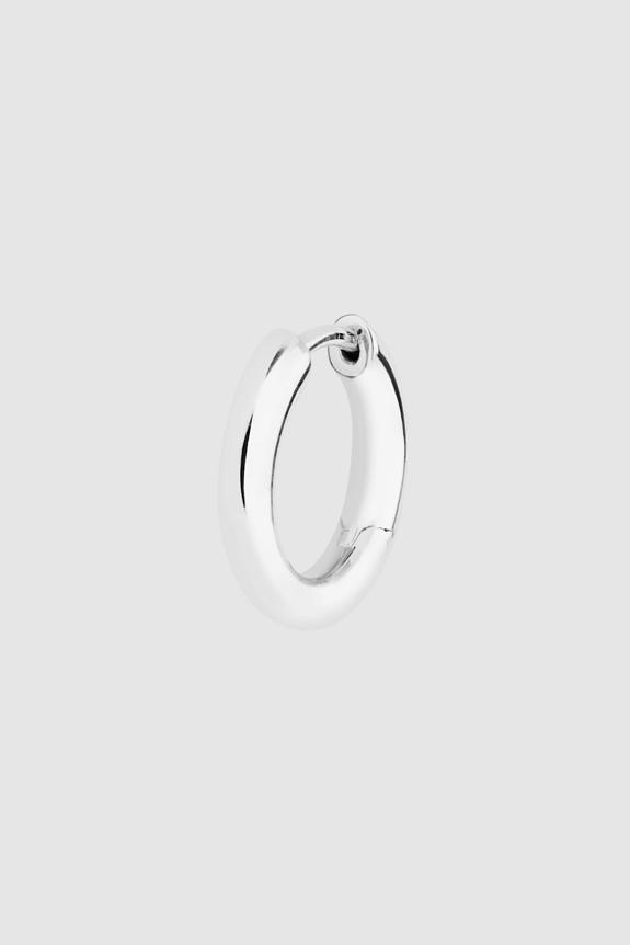 Maria Black Slate 12 Huggie Silver