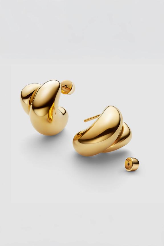 Maria Black Tryvann Trail Earring Gold Pair