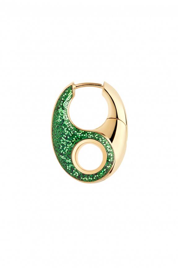Maria Black Vouge Earring Green Glitter Gold HP