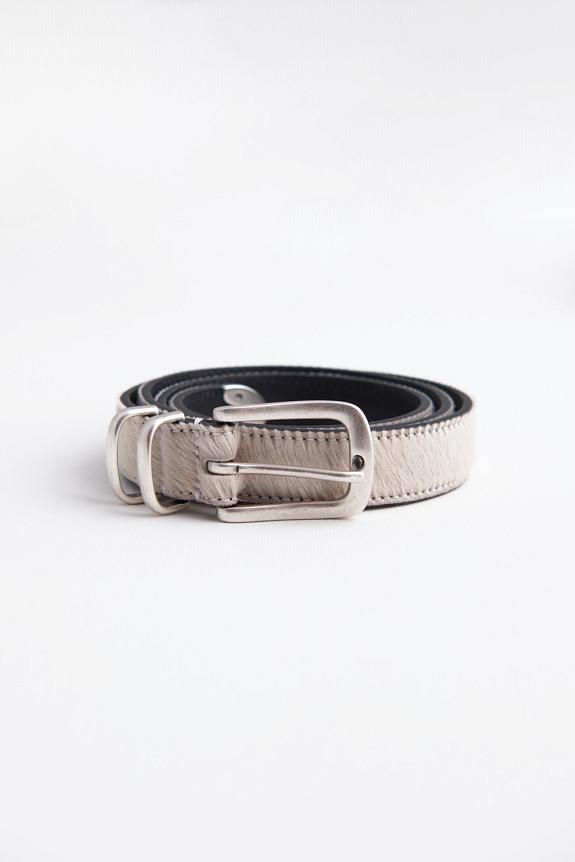 Molebo Ponyhair Belt White