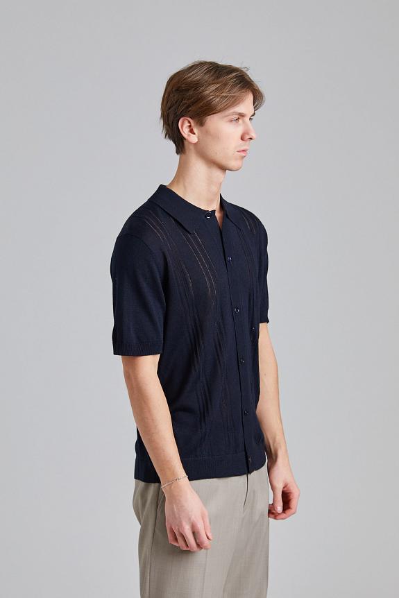 NN07 Thor SS Cardigan Deep Navy-2