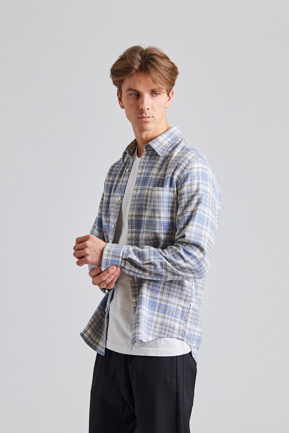 NN07 Arne Shirt Grey Check-2