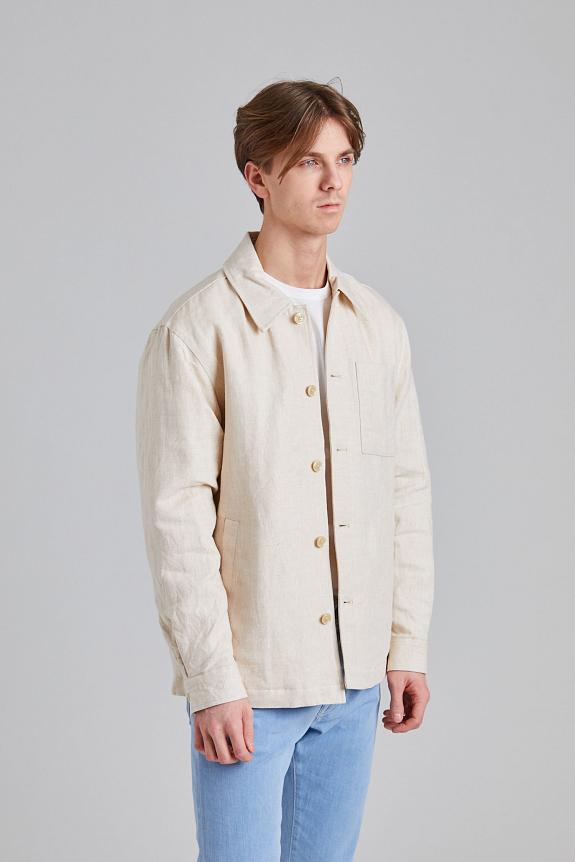 NN07 Cafu Linen Jacket Oat-4