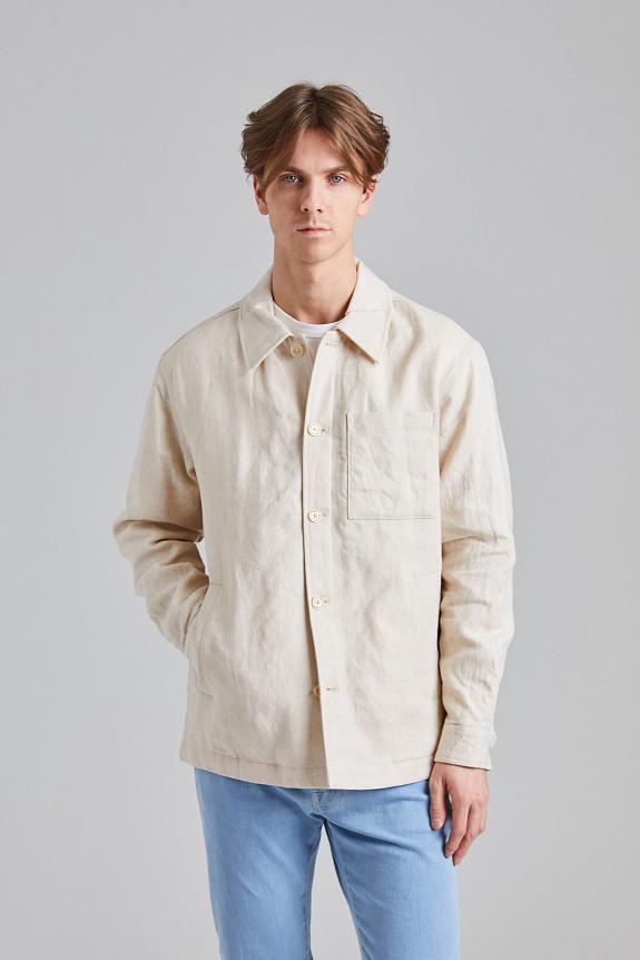 NN07 Cafu Linen Jacket Oat-3