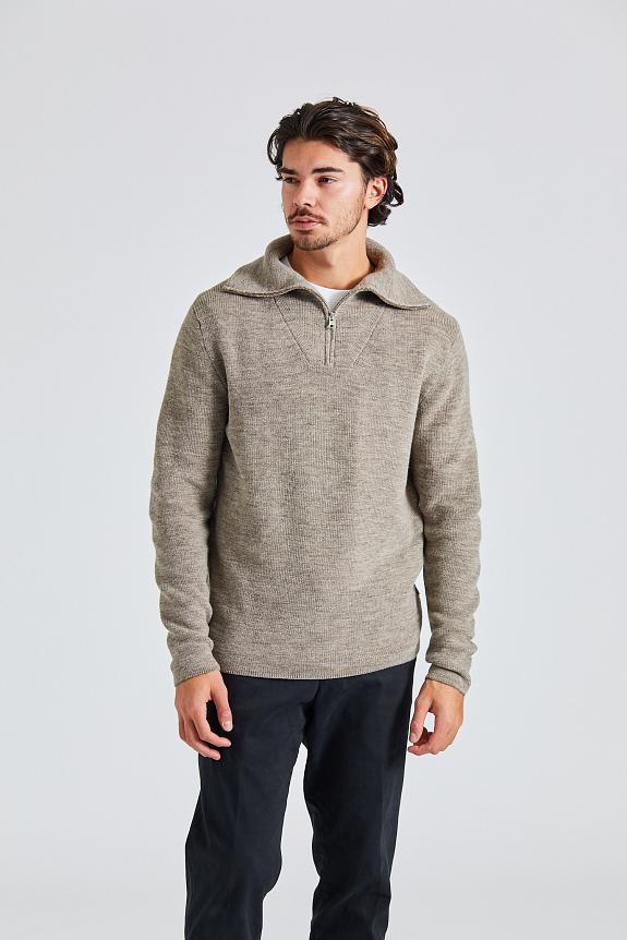 NN07 Carl Half Zip Nature Mel