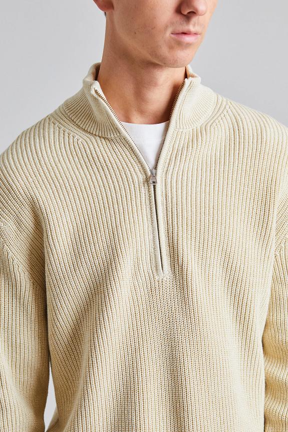 NN07 Jacobo Half Zip Ivory-3
