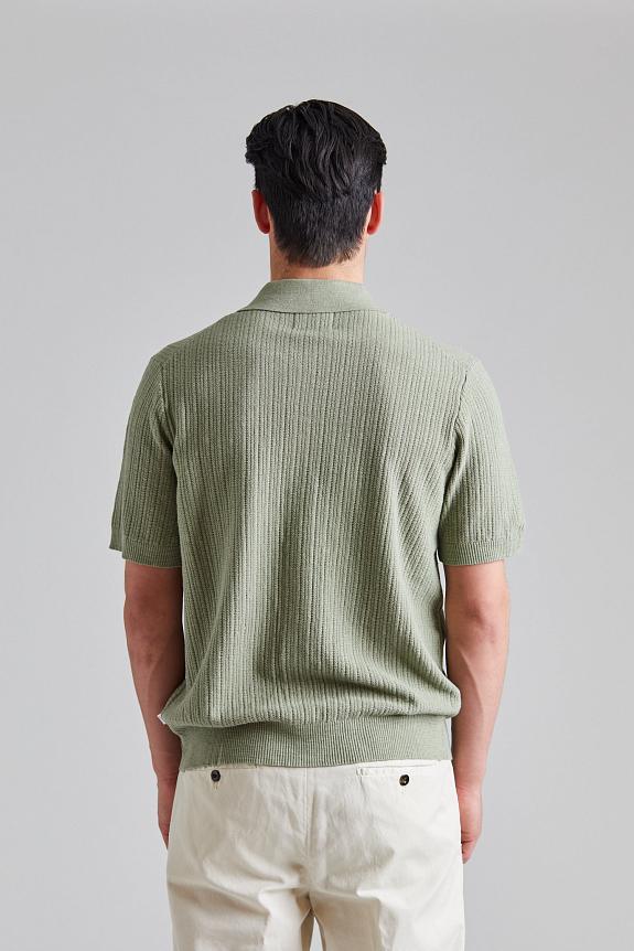 NN07 Nolan Polo Cardigan Sage Green-2
