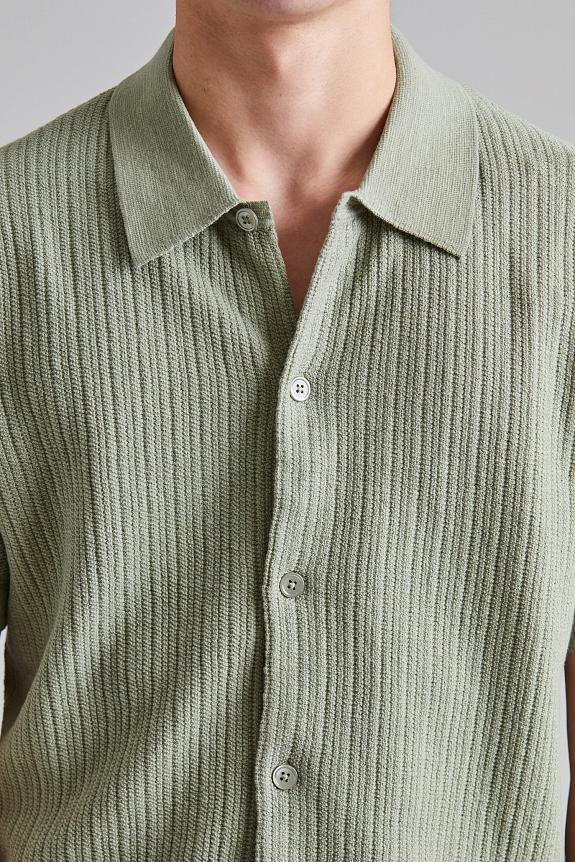 NN07 Nolan Polo Cardigan Sage Green-3