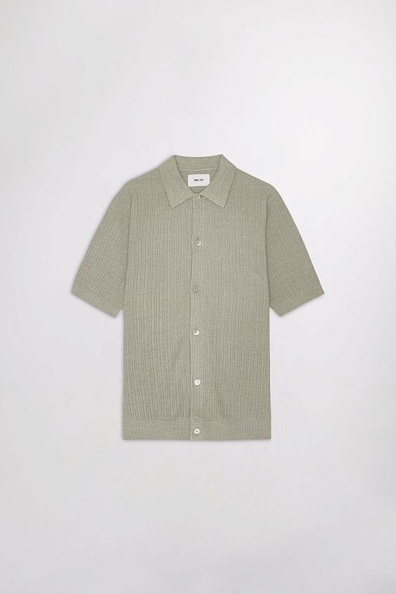 NN07 Nolan Polo Cardigan Sage Green-5