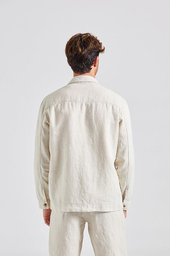 NN07 Olav Linen Overshirt oat beige 