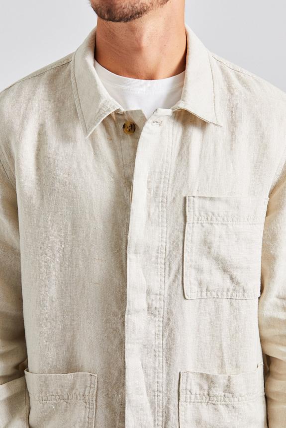 NN07 Olav Linen Overshirt oat beige 