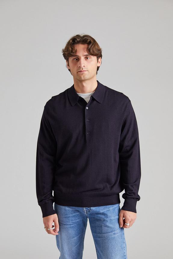 NN07 Raymond Knitted Polo Navy-4