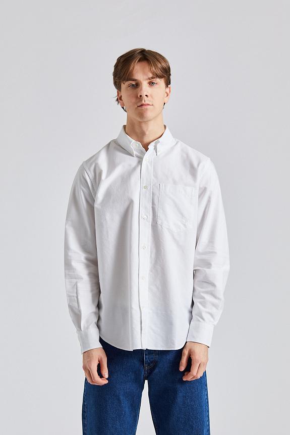 Norse Projects Algot Oxford Monogram White