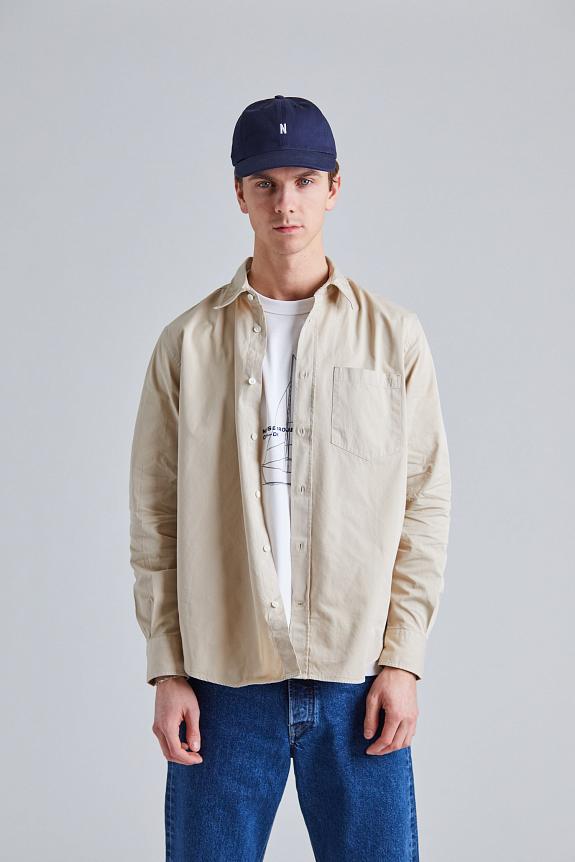 Norse Projects Algot Twill Shirt Oatmeal-1