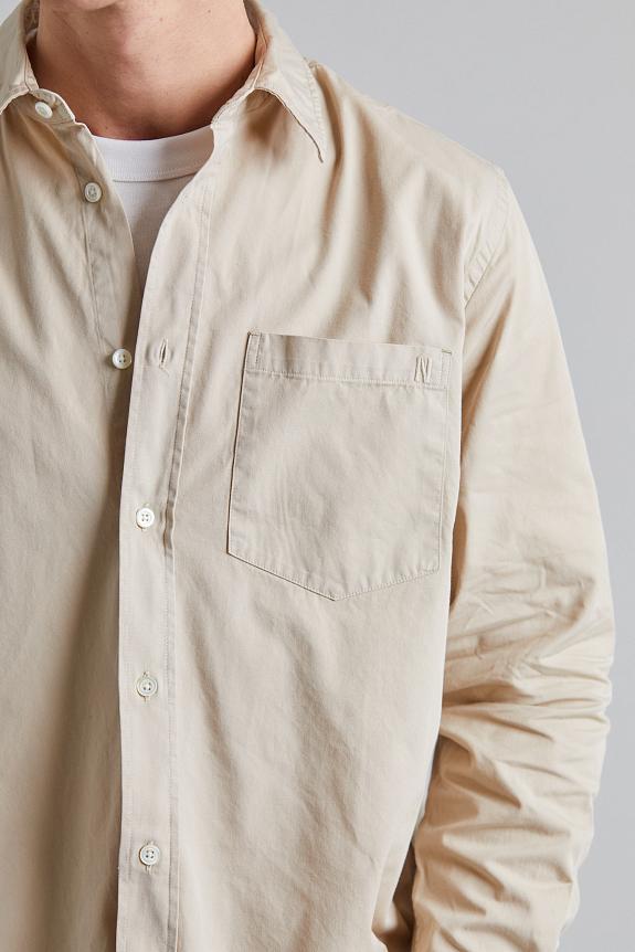 Norse Projects Algot Twill Shirt Oatmeal-5