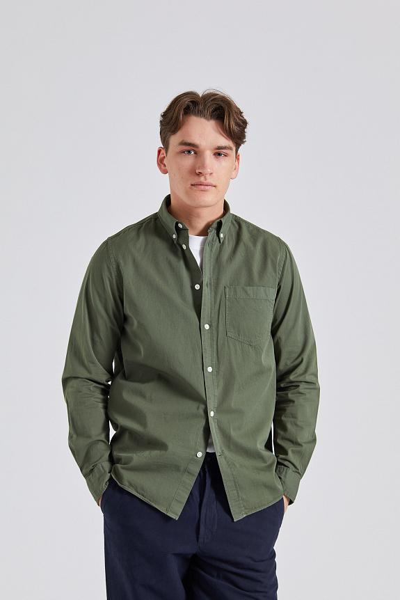 Norse Projects Anton Light Twill Shirt Spruce Green