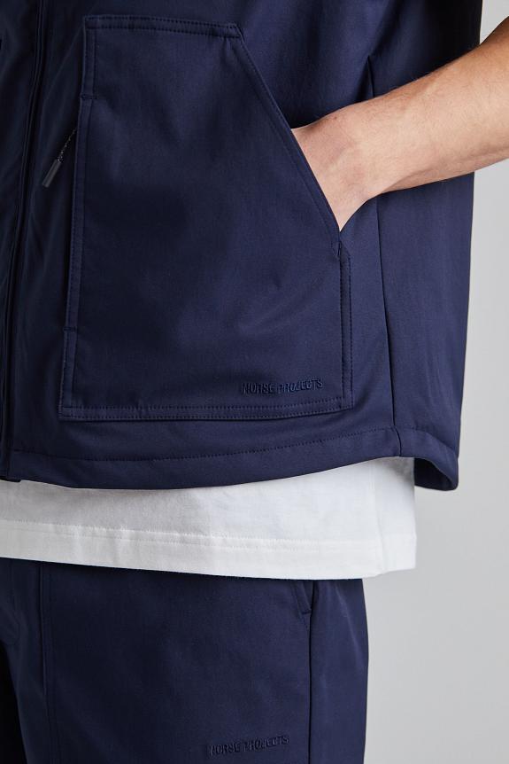 Norse Projects Birkholm Solotex Fatigue Vest Dk Navy-7