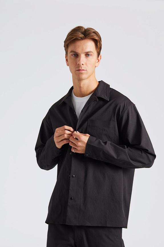 Norse Projects Carsten Solotex Twill Shirt LS Black-1