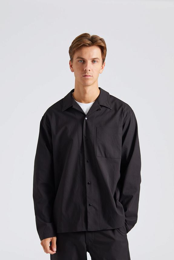 Norse Projects Carsten Solotex Twill Shirt LS Black-3