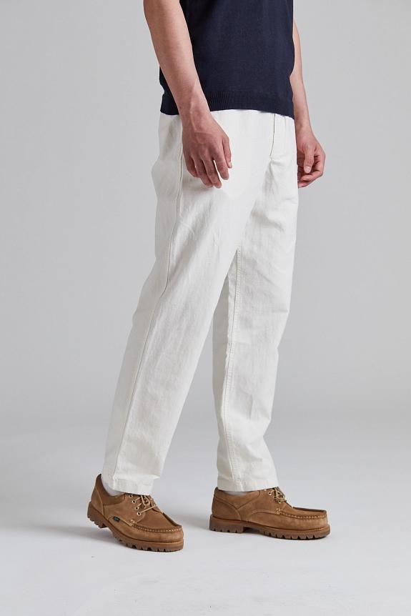 Norse Projects Ezra Relaxed Cotton Linen Trouser Kit White-2