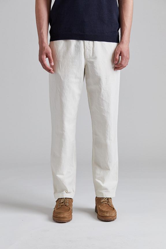 Norse Projects Ezra Relaxed Cotton Linen Trouser Kit White-1
