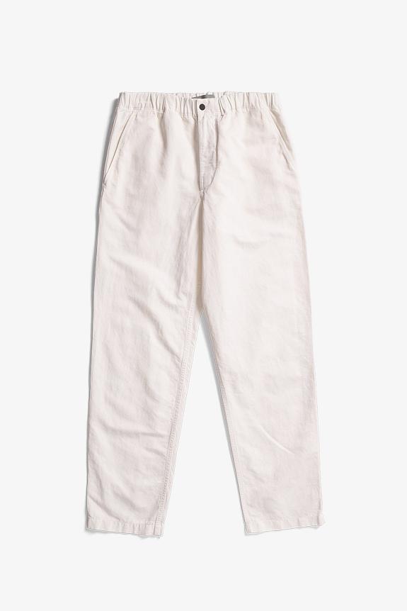 Norse Projects Ezra Relaxed Cotton Linen Trouser Kit White-4