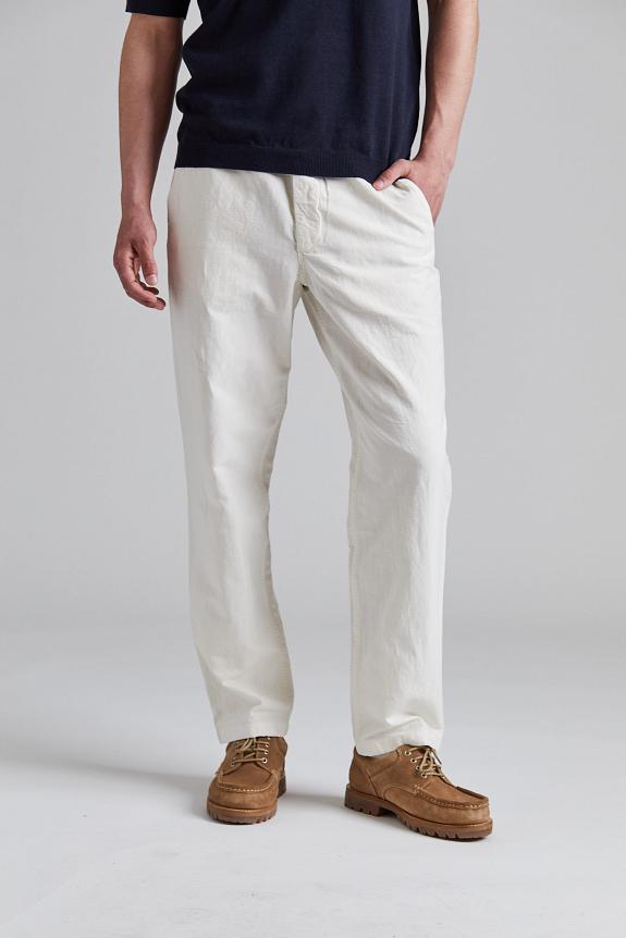 Norse Projects Ezra Relaxed Cotton Linen Trouser Kit White