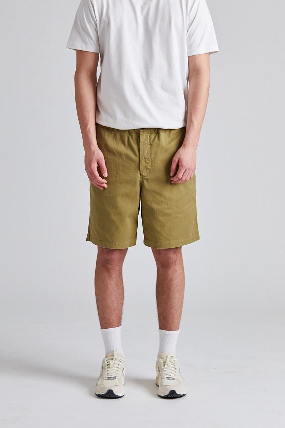 Norse Projects Ezra Relaxed Organic Stretch Twill Shorts Moss Green