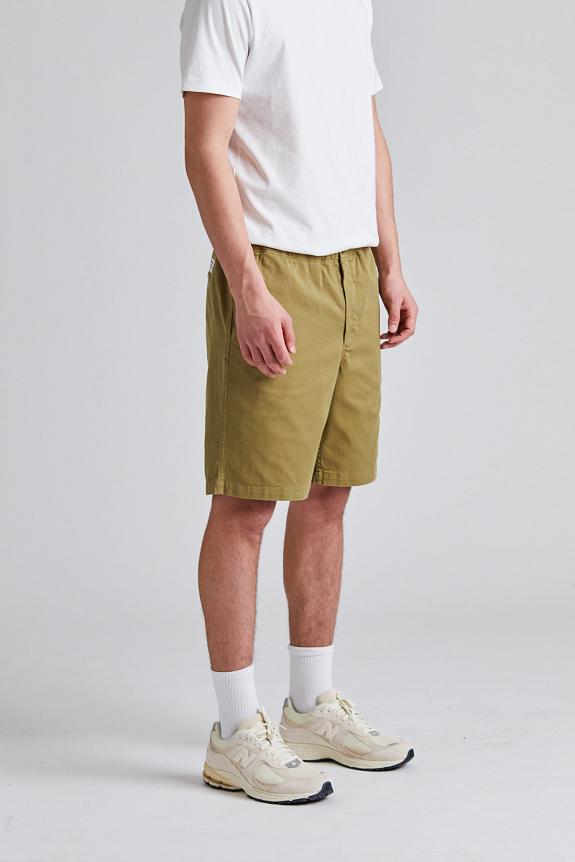 Norse Projects Ezra Relaxed Organic Stretch Twill Shorts Moss Green-1
