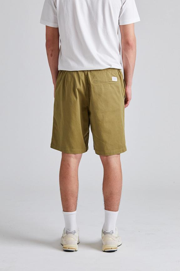 Norse Projects Ezra Relaxed Organic Stretch Twill Shorts Moss Green-2